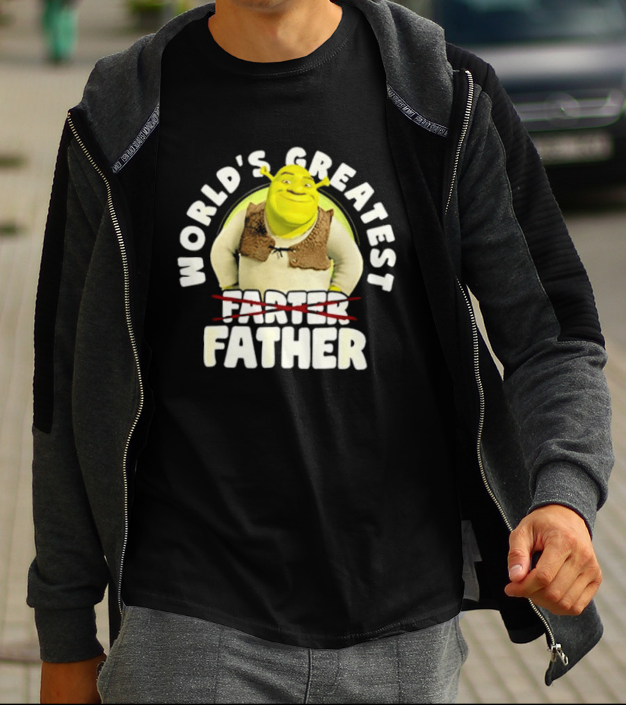 World's Greatest Farter Father Shrek Cartoon T-Shirt