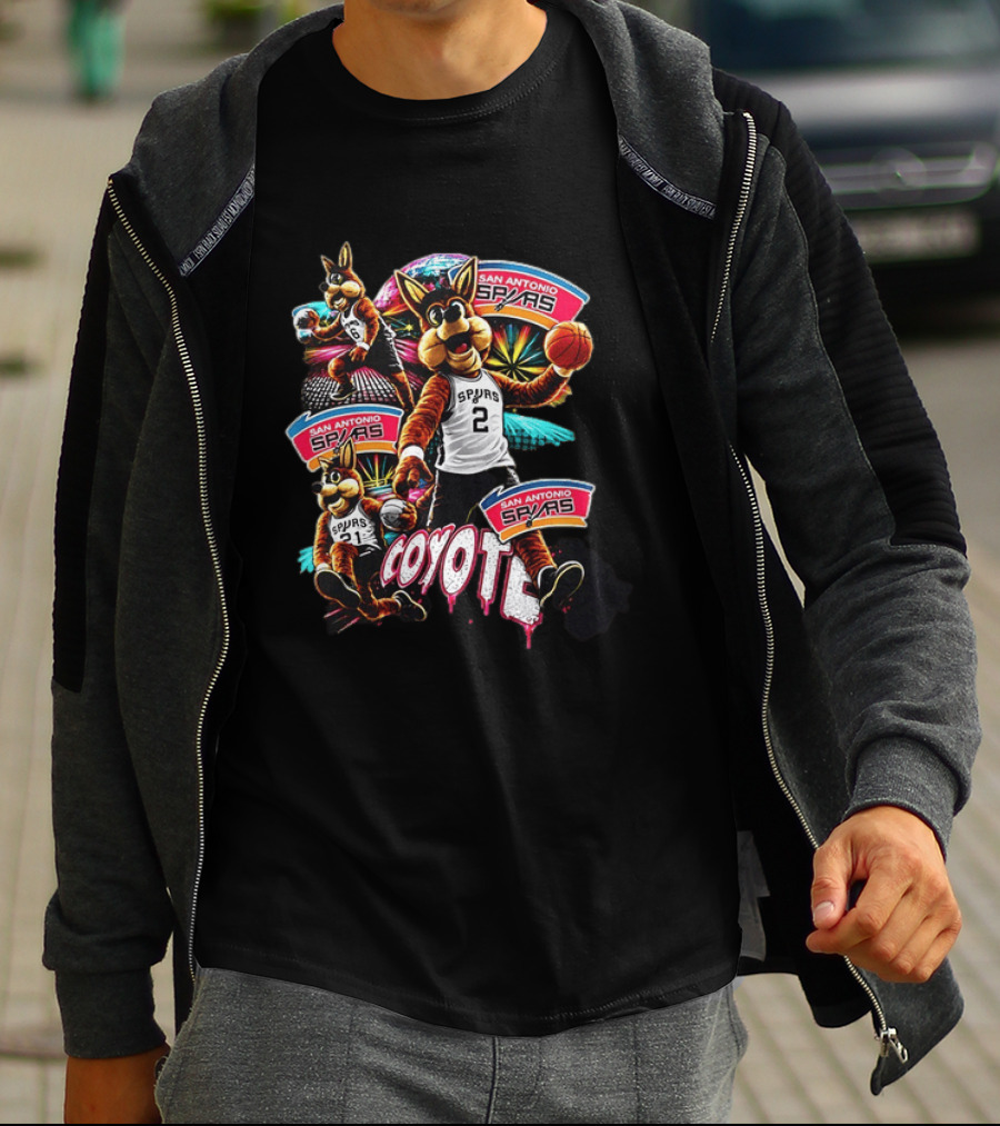 San Antonio Spurs Coyote Basketball Spirit Fan Favorite T-Shirt