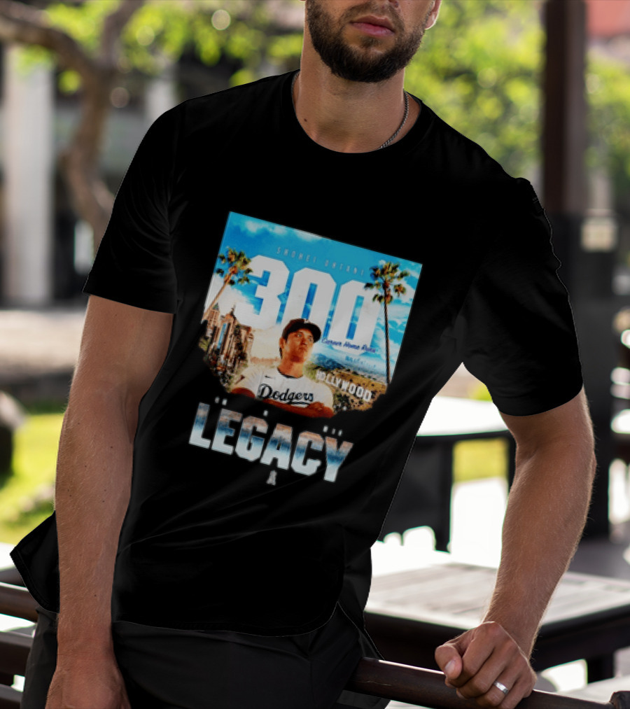 Shohei Ohtani 300 Career Home Runs Los Angeles Legacy Hollywood Dodgers T-Shirt