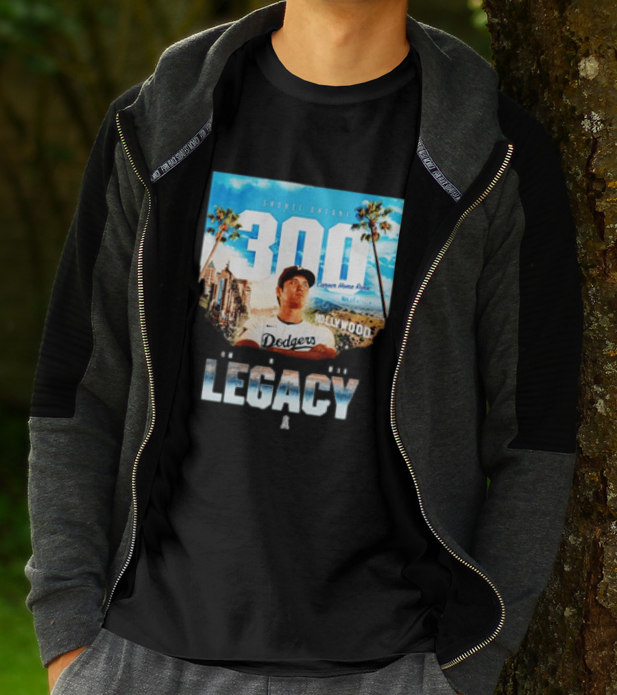 Shohei Ohtani 300 Career Home Runs Los Angeles Legacy Hollywood Dodgers T-Shirt