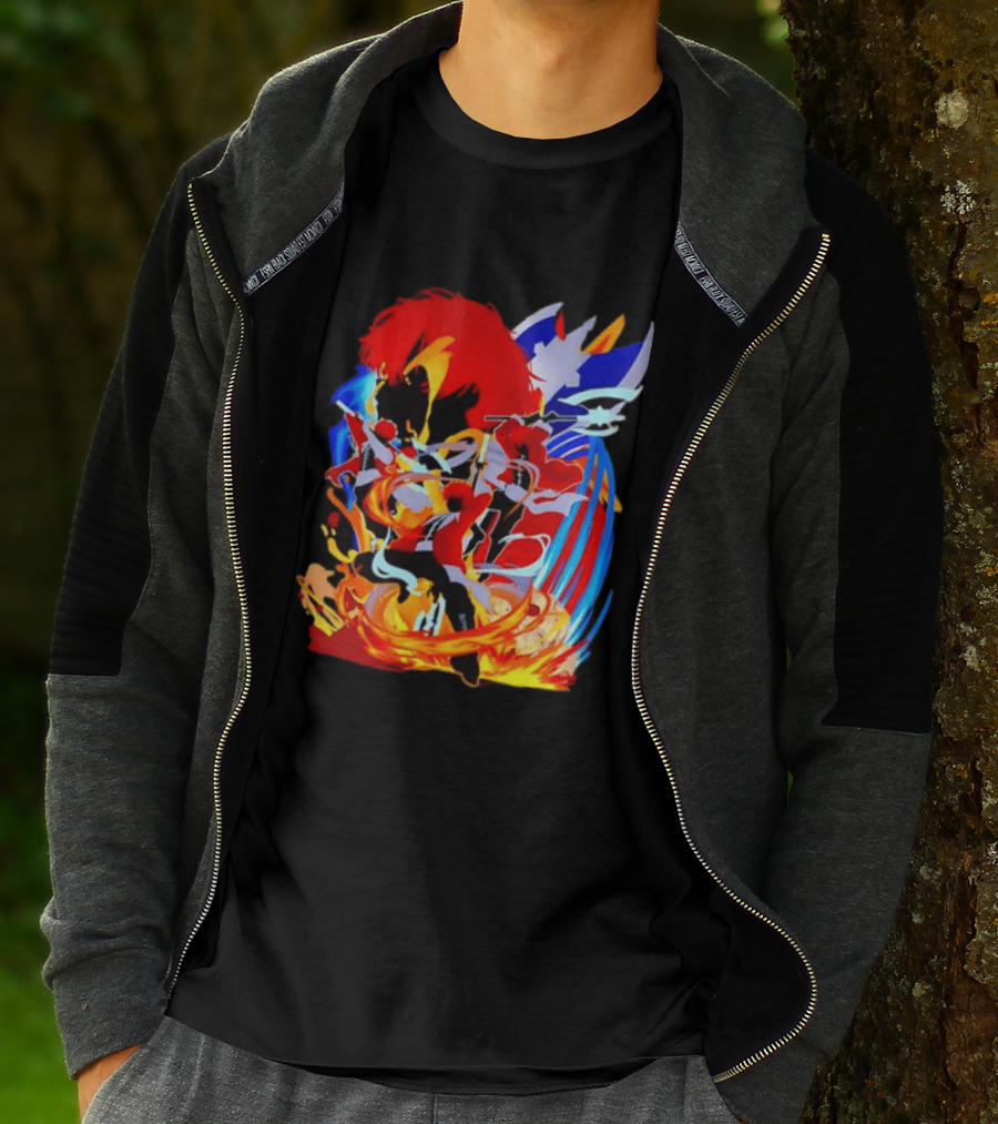 Stark Frieren Beyond Journey's End Anime Dynamic Colorful Scene T-Shirt