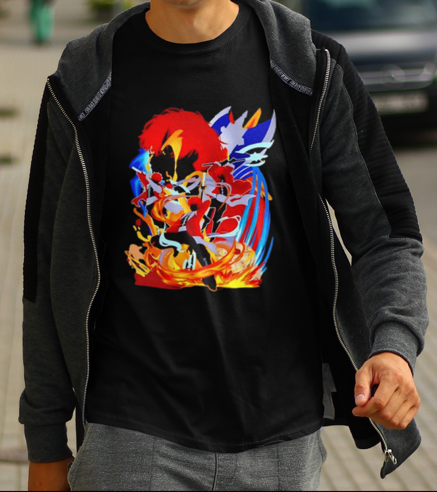 Stark Frieren Beyond Journey's End Anime Dynamic Colorful Scene T-Shirt