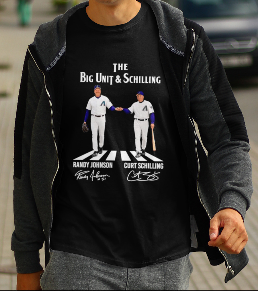 The Big Unit And Schilling Arizona Diamondbacks Randy Johnson Curt Schilling Abbey Road T-Shirt