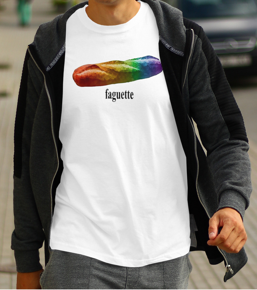 Baguette Rainbow Faguette LGBT Pride Colorful Bakery Equality T-Shirt