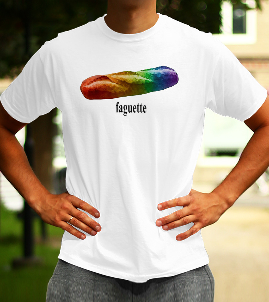 Baguette Rainbow Faguette LGBT Pride Colorful Bakery Equality T-Shirt