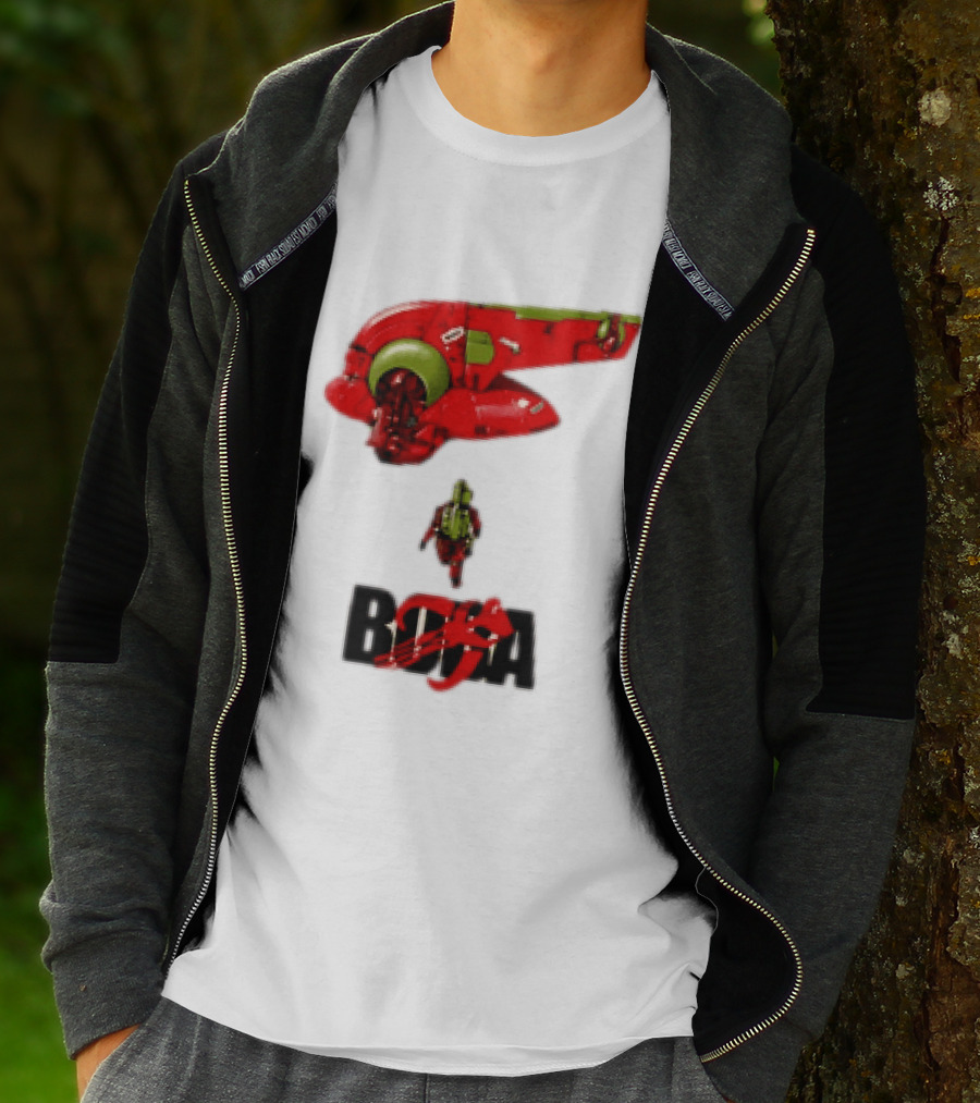 Bobakira Star Wars Boba Fett Mashup Slave I Spaceship And Armor T-Shirt