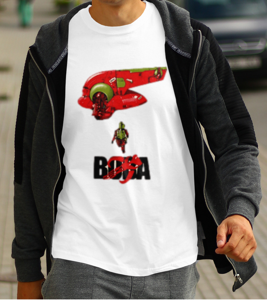 Bobakira Star Wars Boba Fett Mashup Slave I Spaceship And Armor T-Shirt