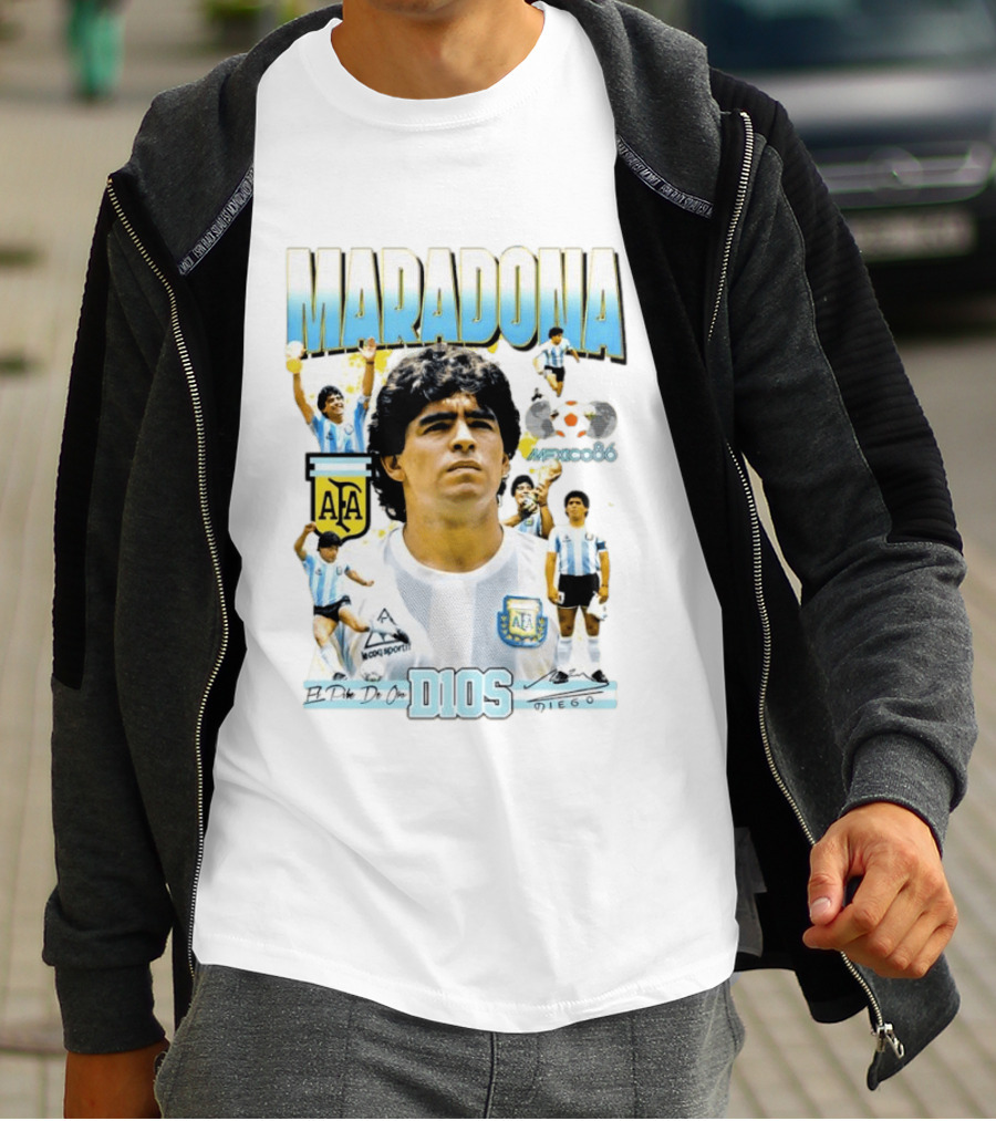 Diego Maradona AFA El Pibe De Oro D10S Mexico 86 T-Shirt