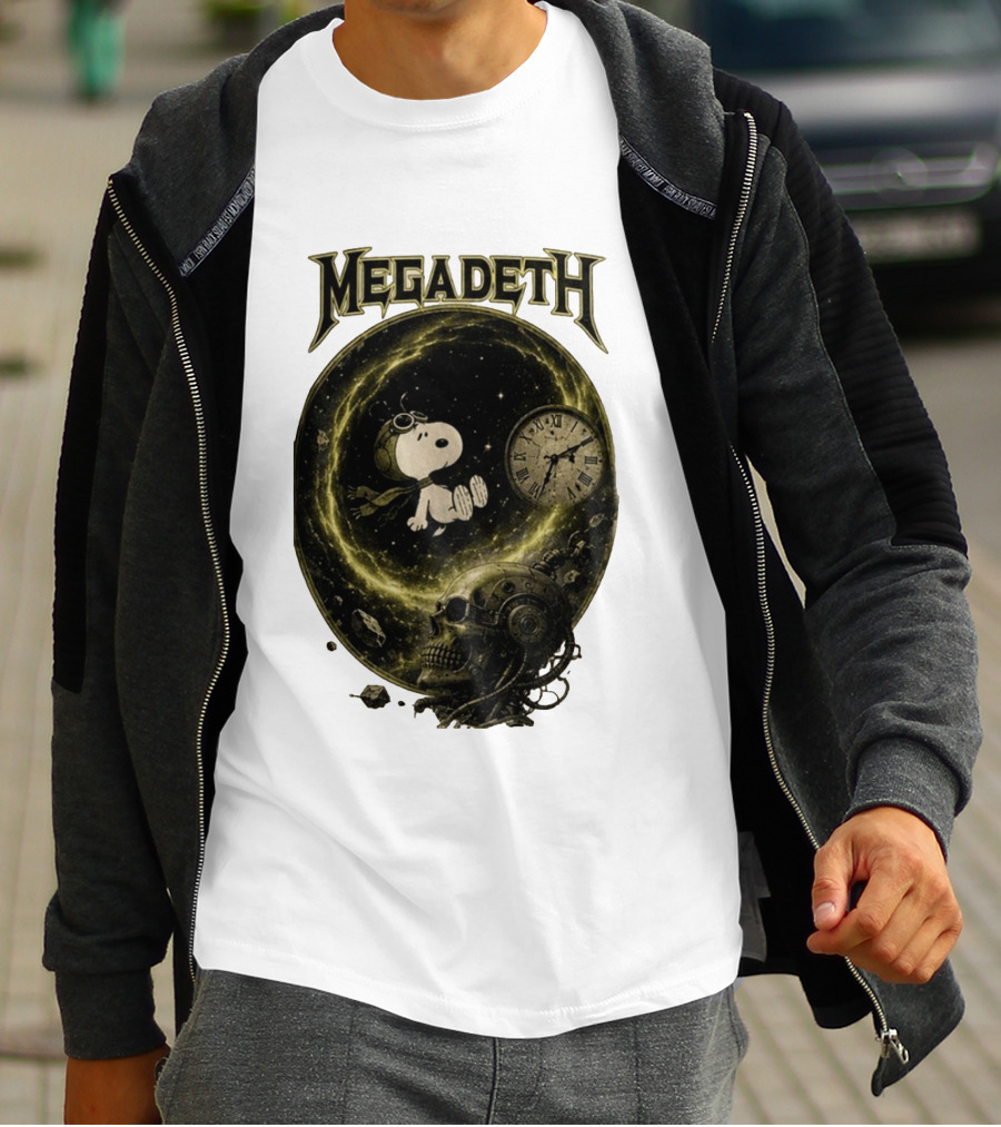 Snoopy Megadeth Countdown To Extinction Music Collaboration T-Shirt