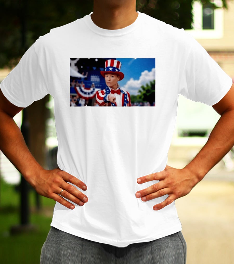 Sophia Cunningham Uncle Sam Patriotic Costume Red White Blue Stars And Stripes T-Shirt