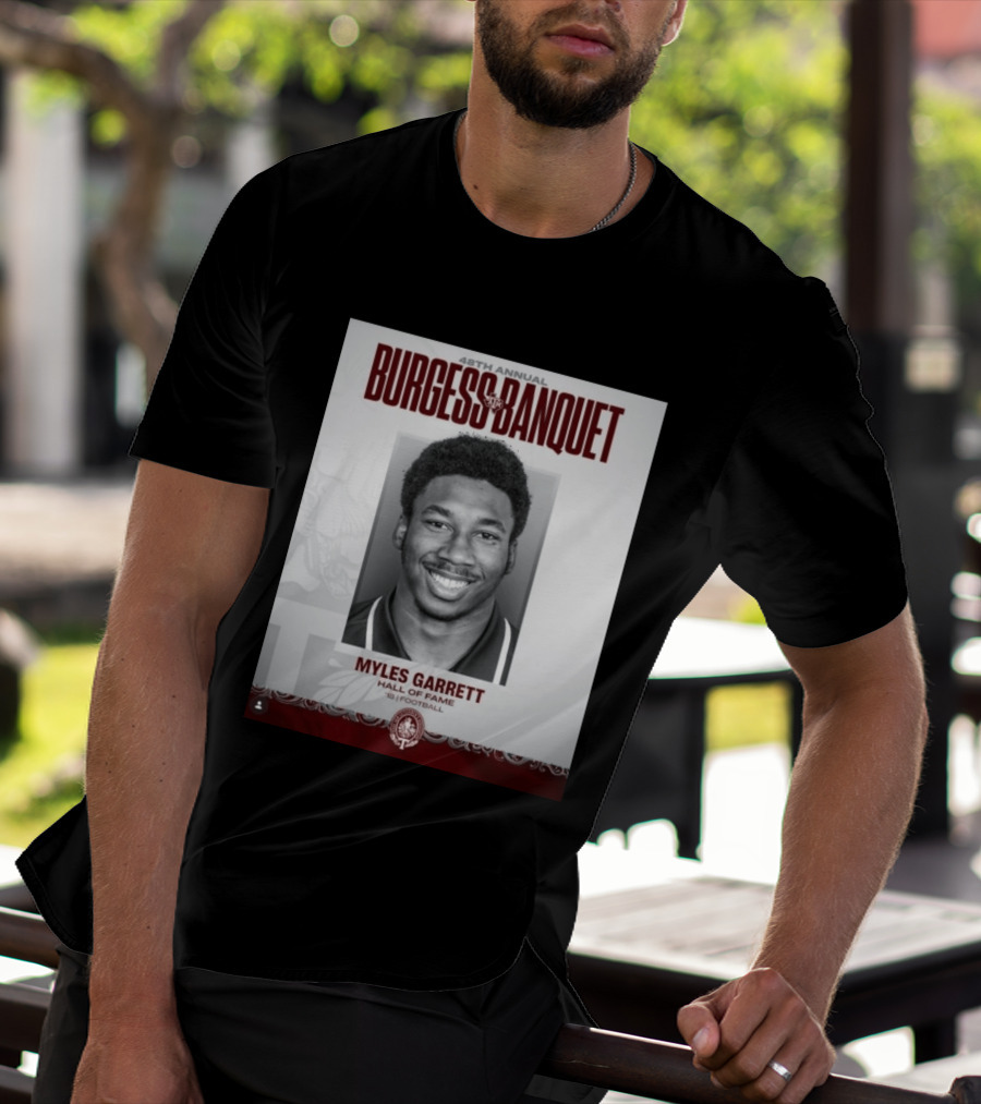 48th Annual Burgess Banquet Myles Garrett Hall Of Fame Football T-Shirt
