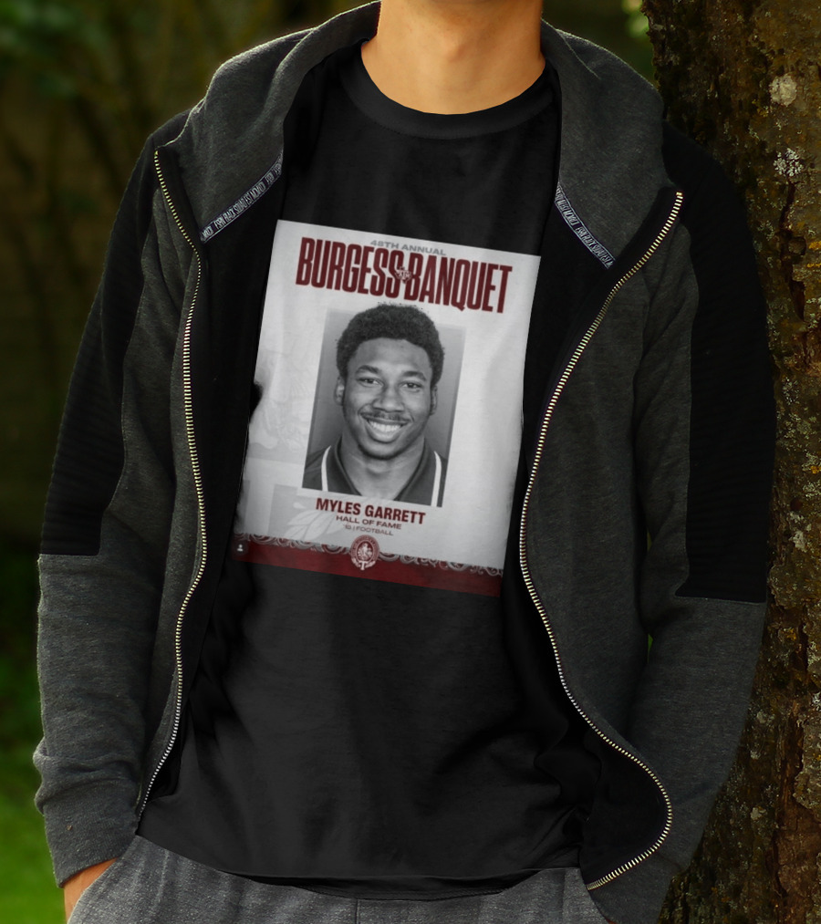 48th Annual Burgess Banquet Myles Garrett Hall Of Fame Football T-Shirt