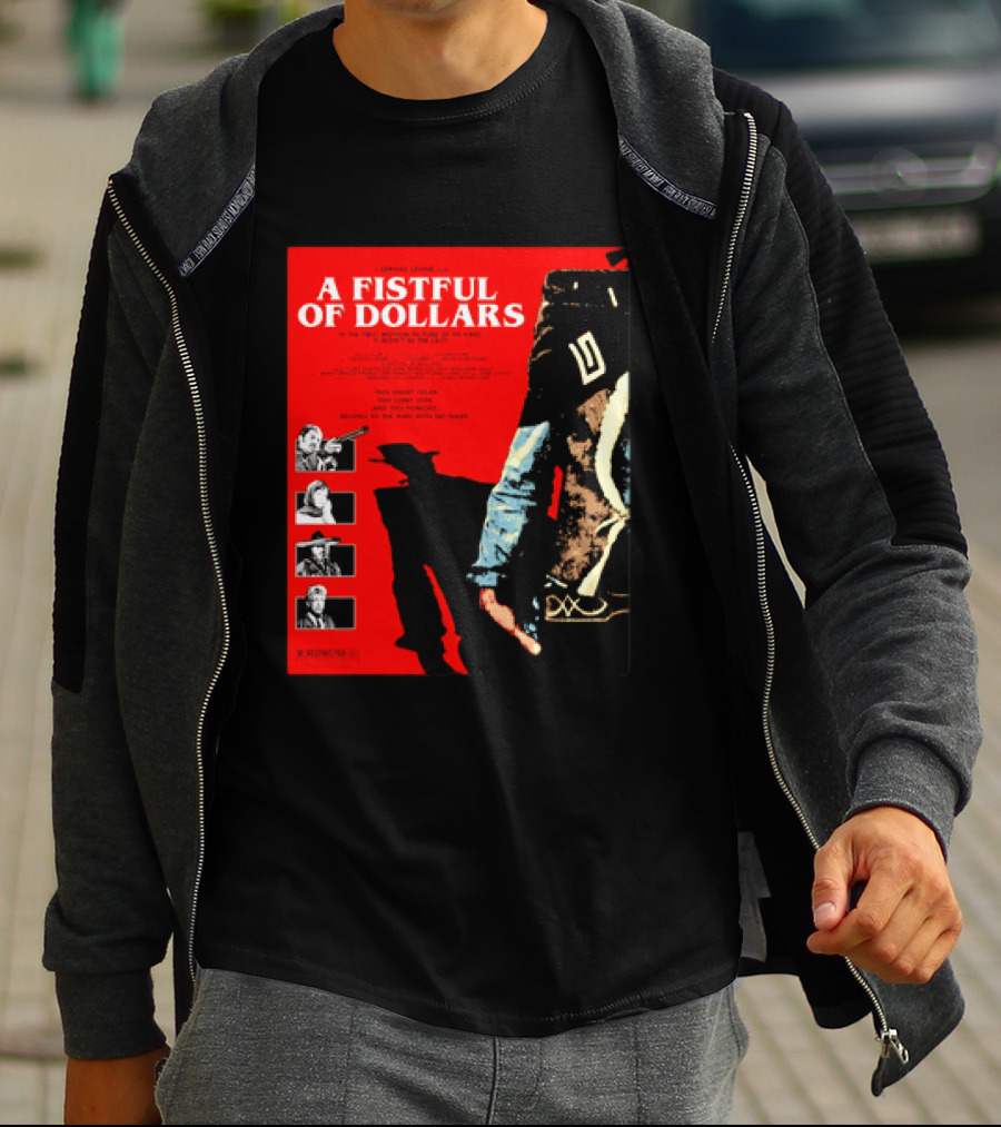 A Fistful Of Dollars Clint Eastwood Sergio Leone Movie Restricted 18 Certificate T-Shirt