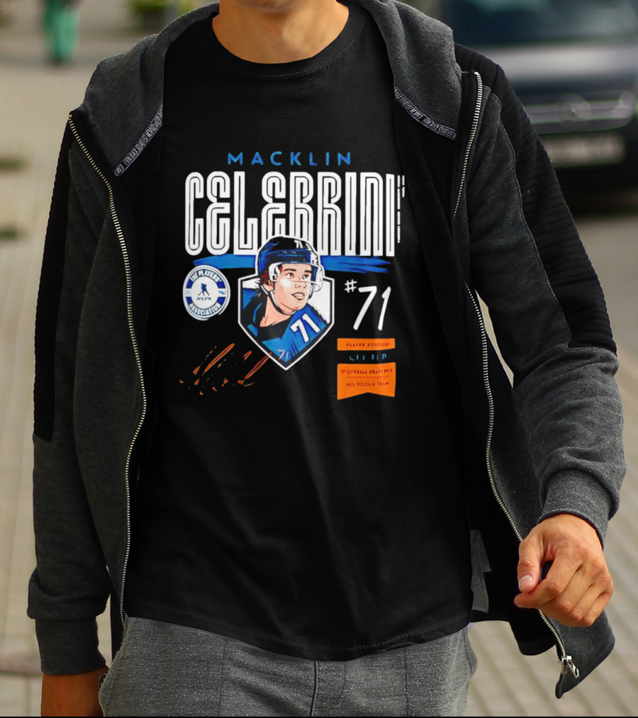 Macklin Celebrini NHLPA All Rookie Team 1st Overall Draft Pick #71 Center T-Shirt