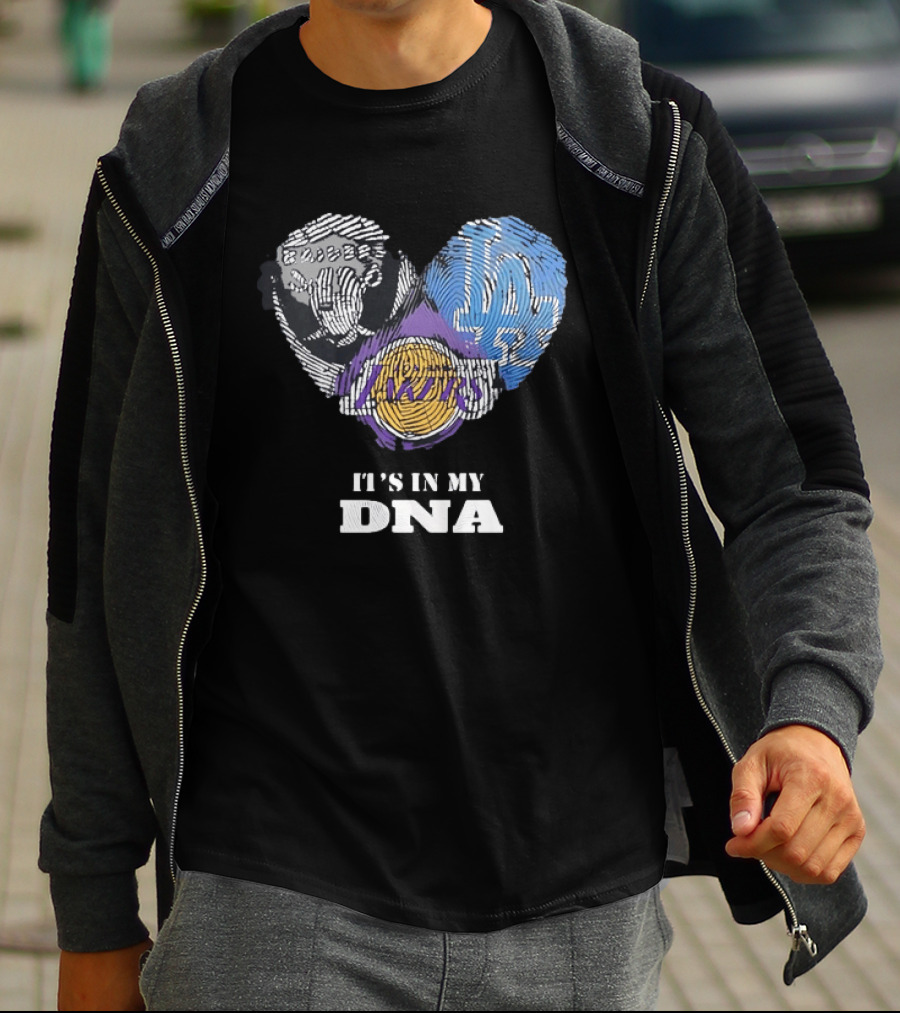 It's In My DNA Raiders Dodgers Lakers T-Shirt