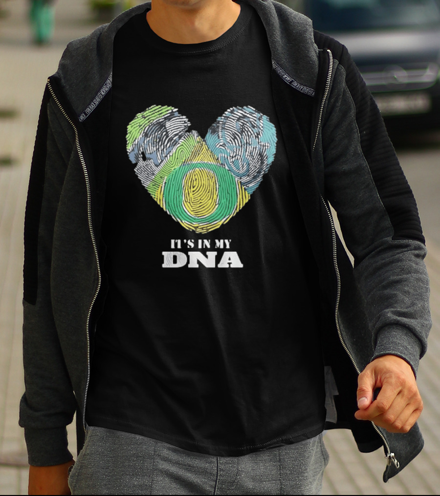 Oregon Ducks It's In My DNA Fingerprint Heart T-Shirt