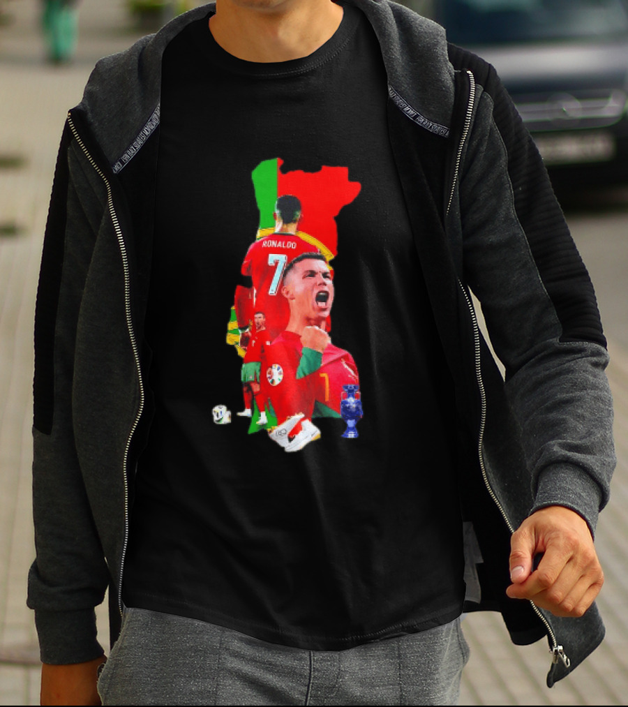 CR7 Portugal Cristiano Ronaldo Celebrating Portugal National Team Victory T-Shirt