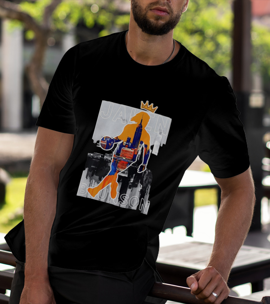 King Of New York Jalen Brunson New York Knicks NBA 2026 Skyline T-Shirt