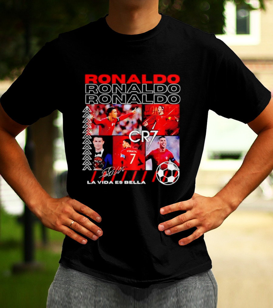 Ronaldo CR7 Portugal La Vida Es Bella T-Shirt