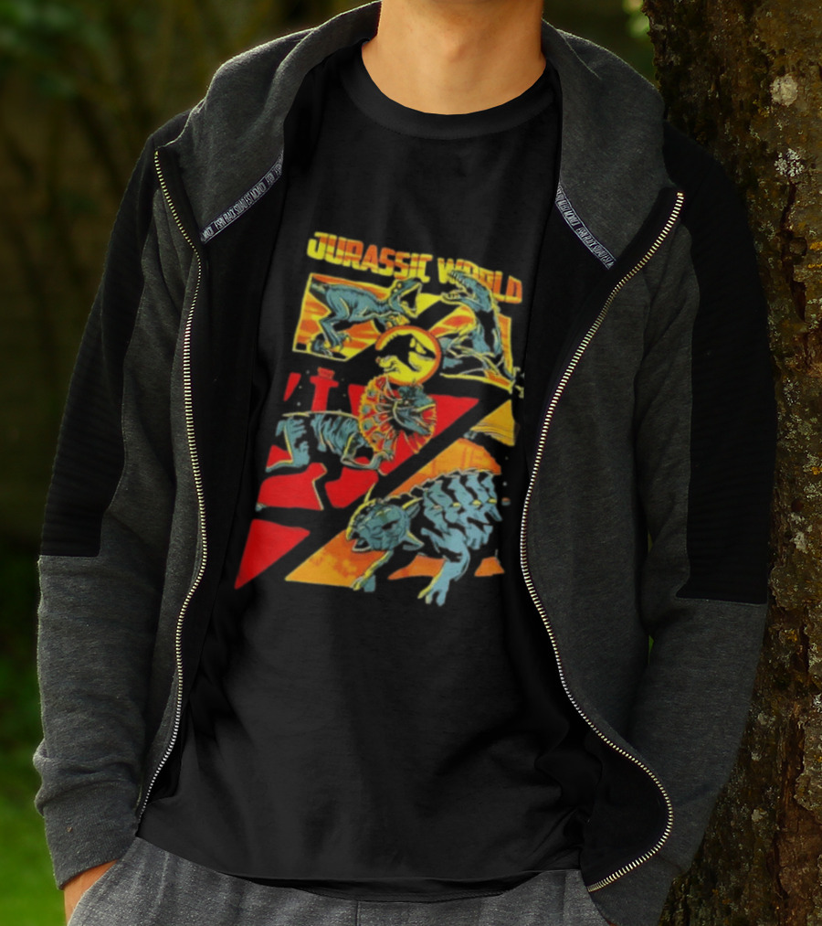 Velociraptor Dilophosaurus Ankylosaurus Jurassic World Dinosaurs T-Shirt