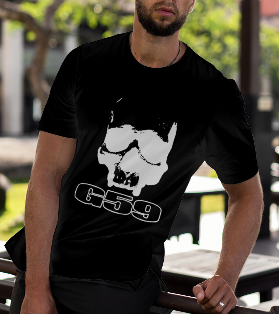 G59 Skull Black Graphic With Skull T-Shirt