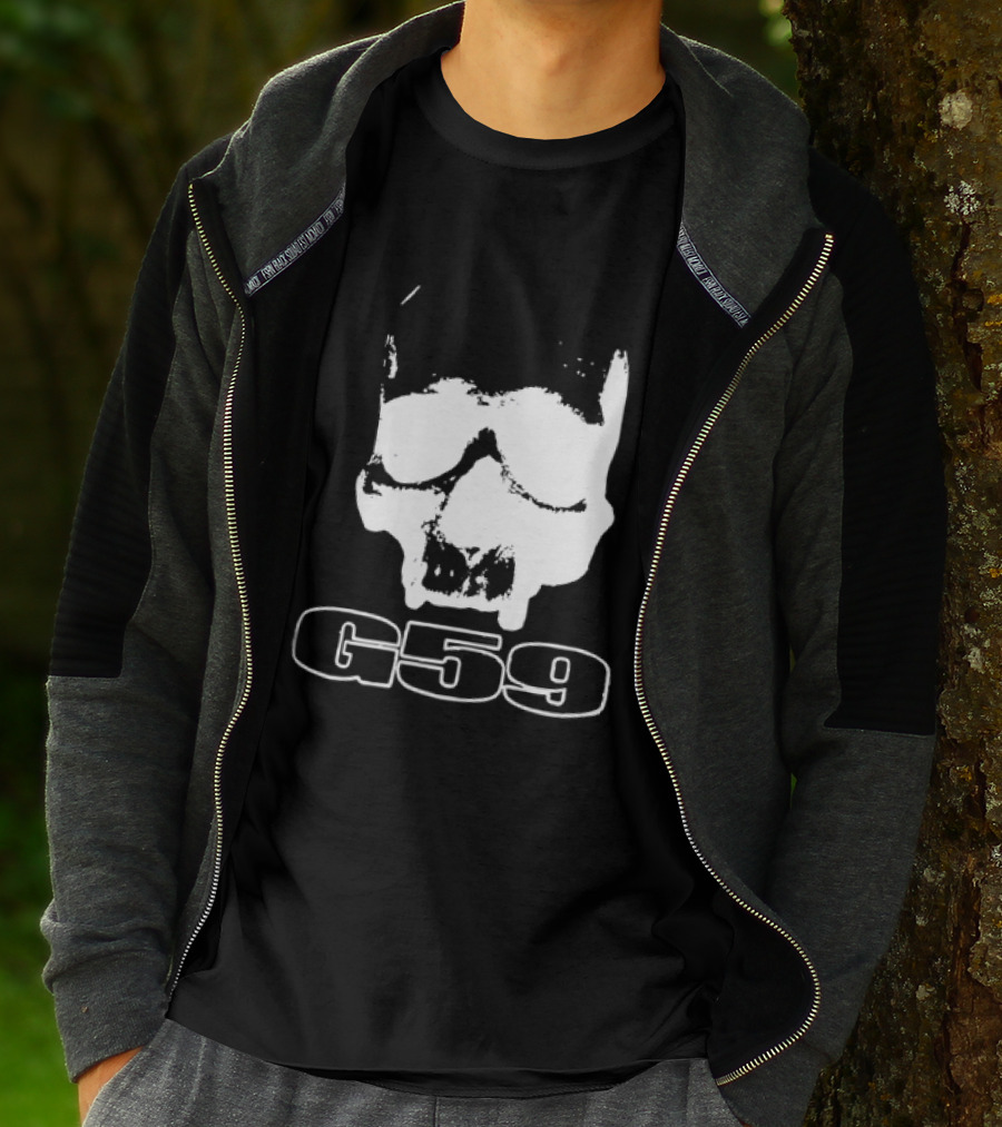 G59 Skull Black Graphic With Skull T-Shirt