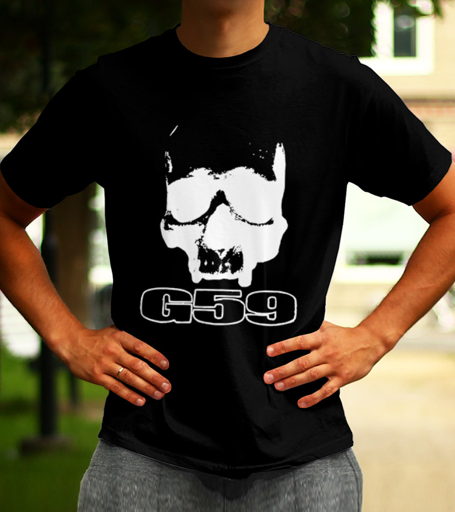 G59 Skull Black Graphic With Skull T-Shirt