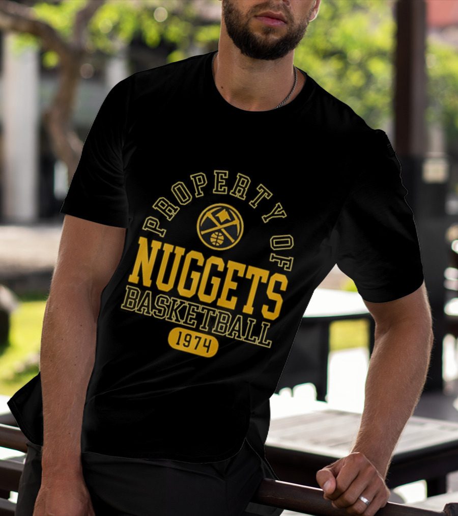 Property Of Nuggets Basketball 1974 Team Spirit T-Shirt