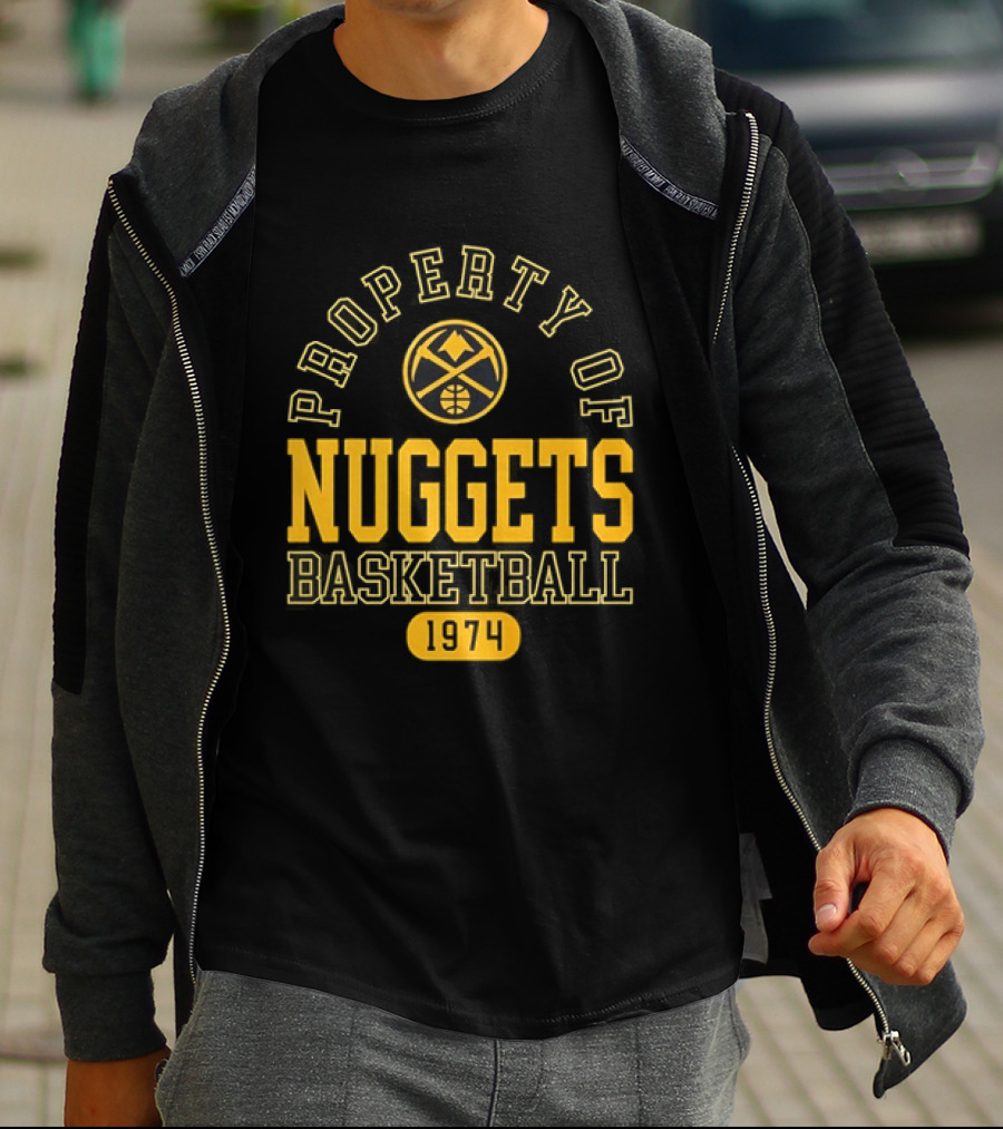 Property Of Nuggets Basketball 1974 Team Spirit T-Shirt