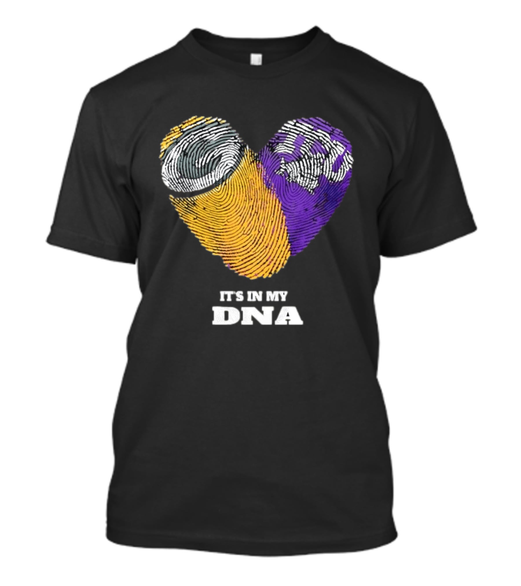 Green Bay Packers TCU Horned Frogs It's In My DNA Heart Fingerprints Fan Love T-Shirt