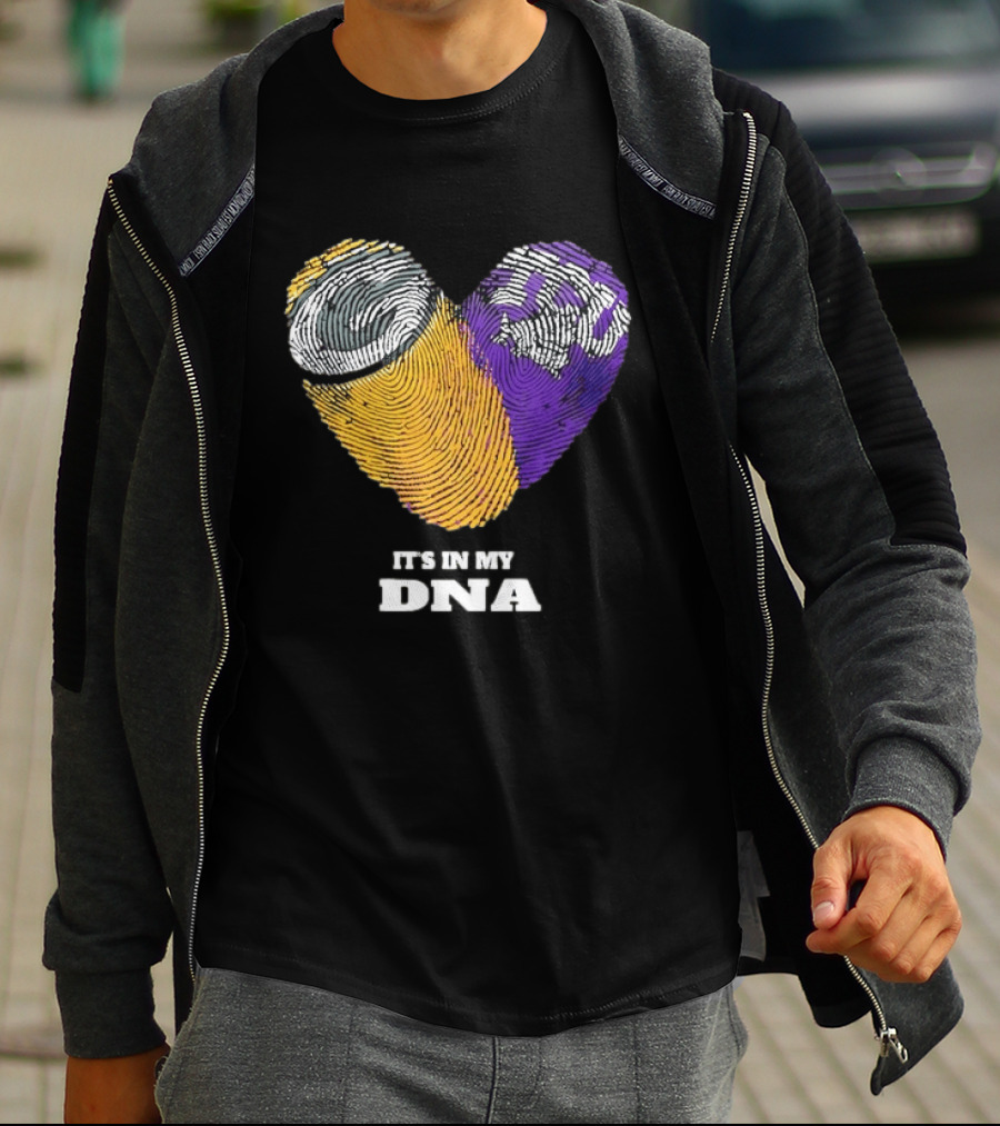 Green Bay Packers TCU Horned Frogs It's In My DNA Heart Fingerprints Fan Love T-Shirt