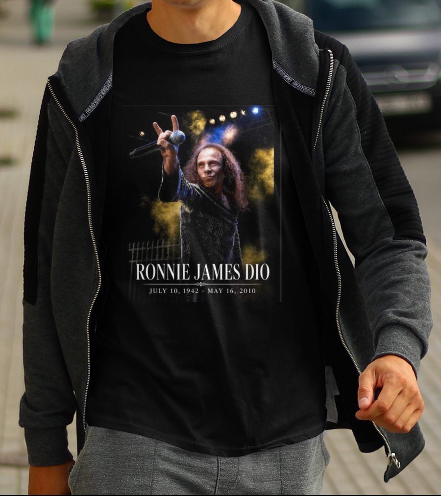 Ronnie James Dio Rock Legend July 10 1942 May 16 2010 T-Shirt