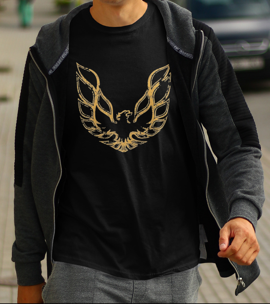 Pontiac Firebird Screaming Chicken Grunge Gold T-Shirt