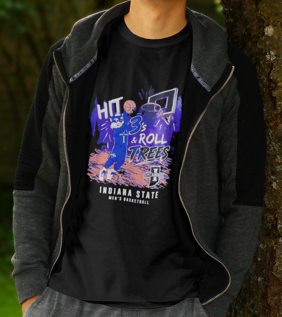 Indiana State Hit 3s And Roll Trees Sycamores Basketball T-Shirt