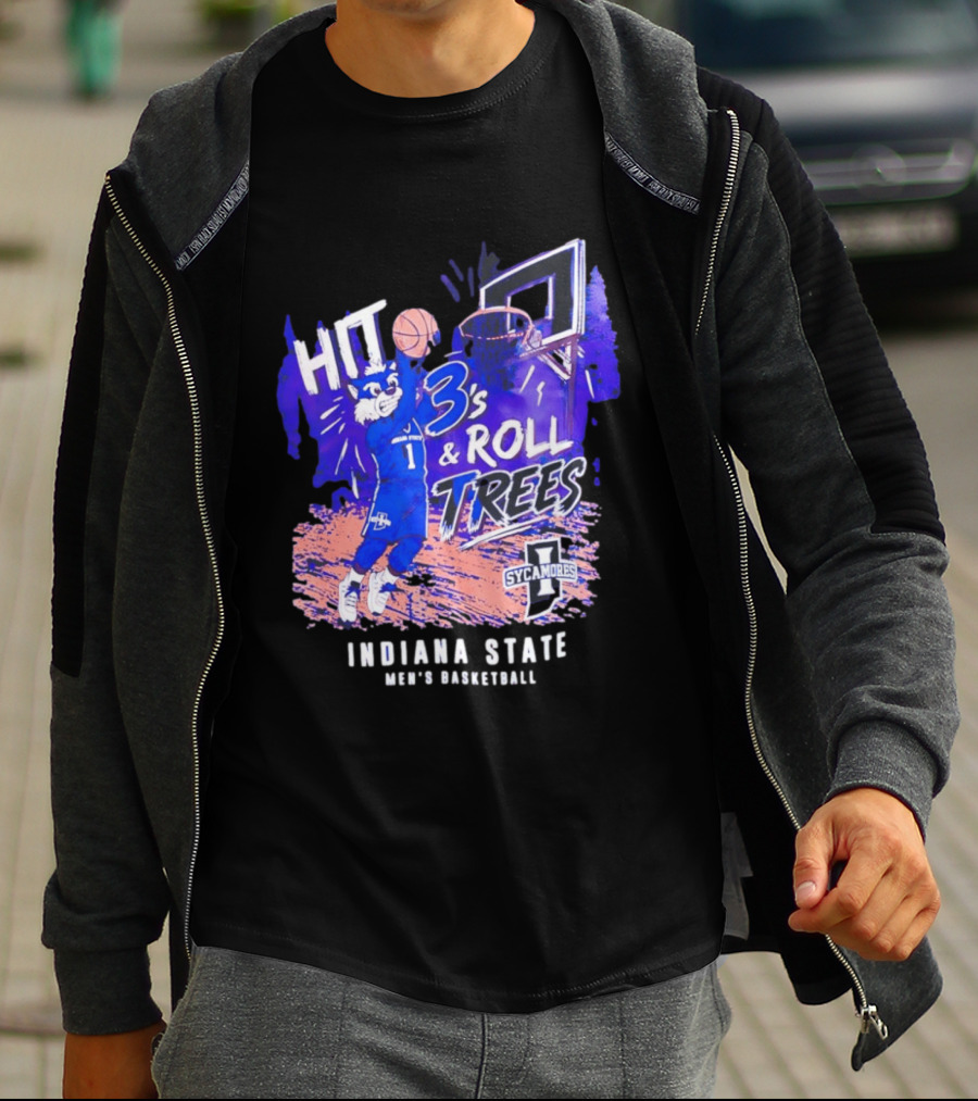 Indiana State Hit 3s And Roll Trees Sycamores Basketball T-Shirt