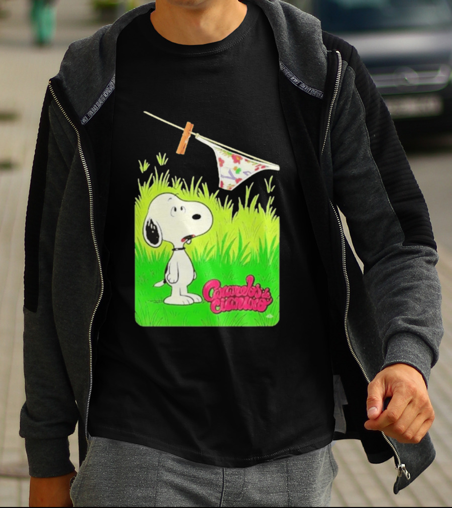 Snoopy Caramelos De Cianuro En Español Classic Cartoon And Rock Band Fusion T-Shirt