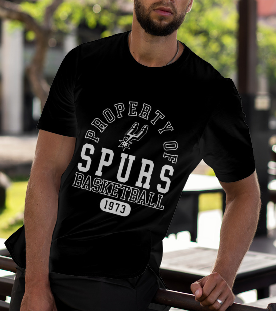 Property Of Spurs Basketball 1973 T-Shirt