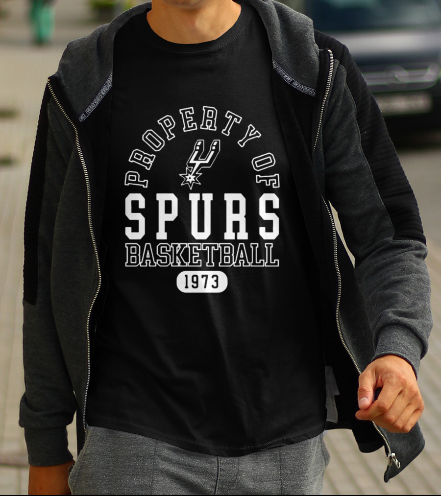 Property Of Spurs Basketball 1973 T-Shirt