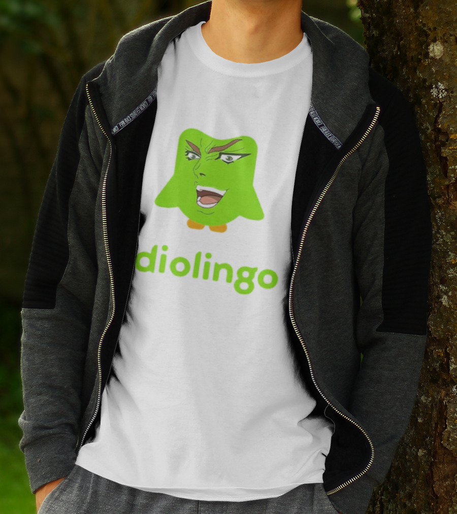 Diolingo Duolingo Owl Dio Brando Meme JoJo's Bizarre Adventure T-Shirt
