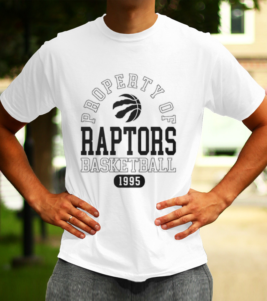 Property Of Raptors Basketball 1995 Toronto Raptors Retro Vintage NBA T-Shirt