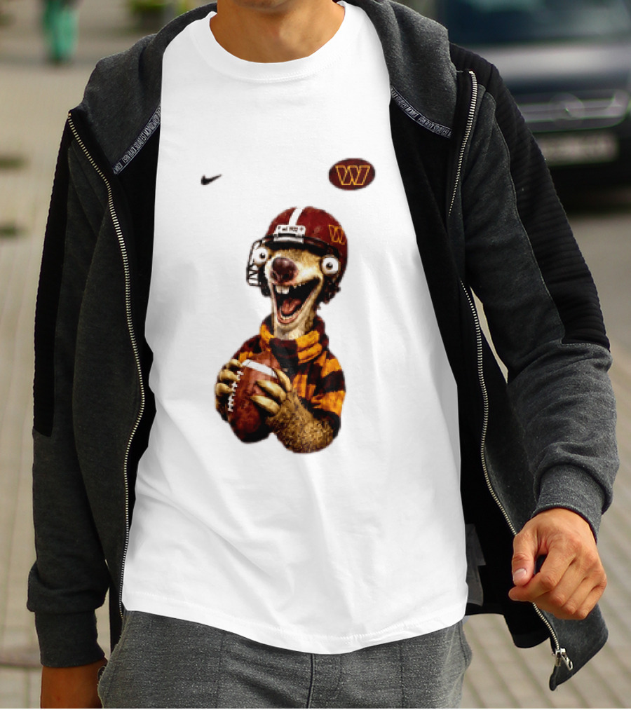 Sid The Sloth Washington Commanders Football Helmet Nike T-Shirt