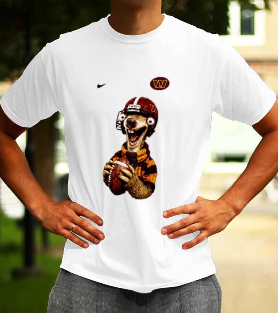 Sid The Sloth Washington Commanders Football Helmet Nike T-Shirt