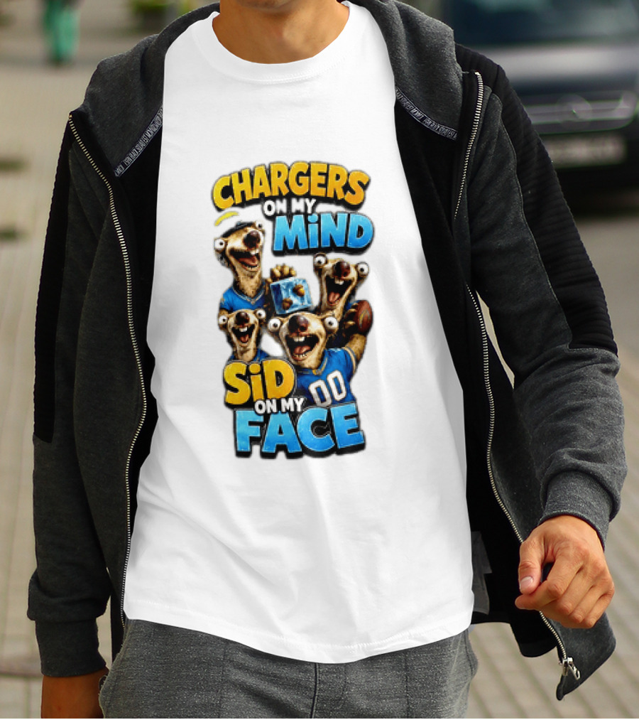 Los Angeles Chargers Sid On My Mind Football Fan Humor T-Shirt