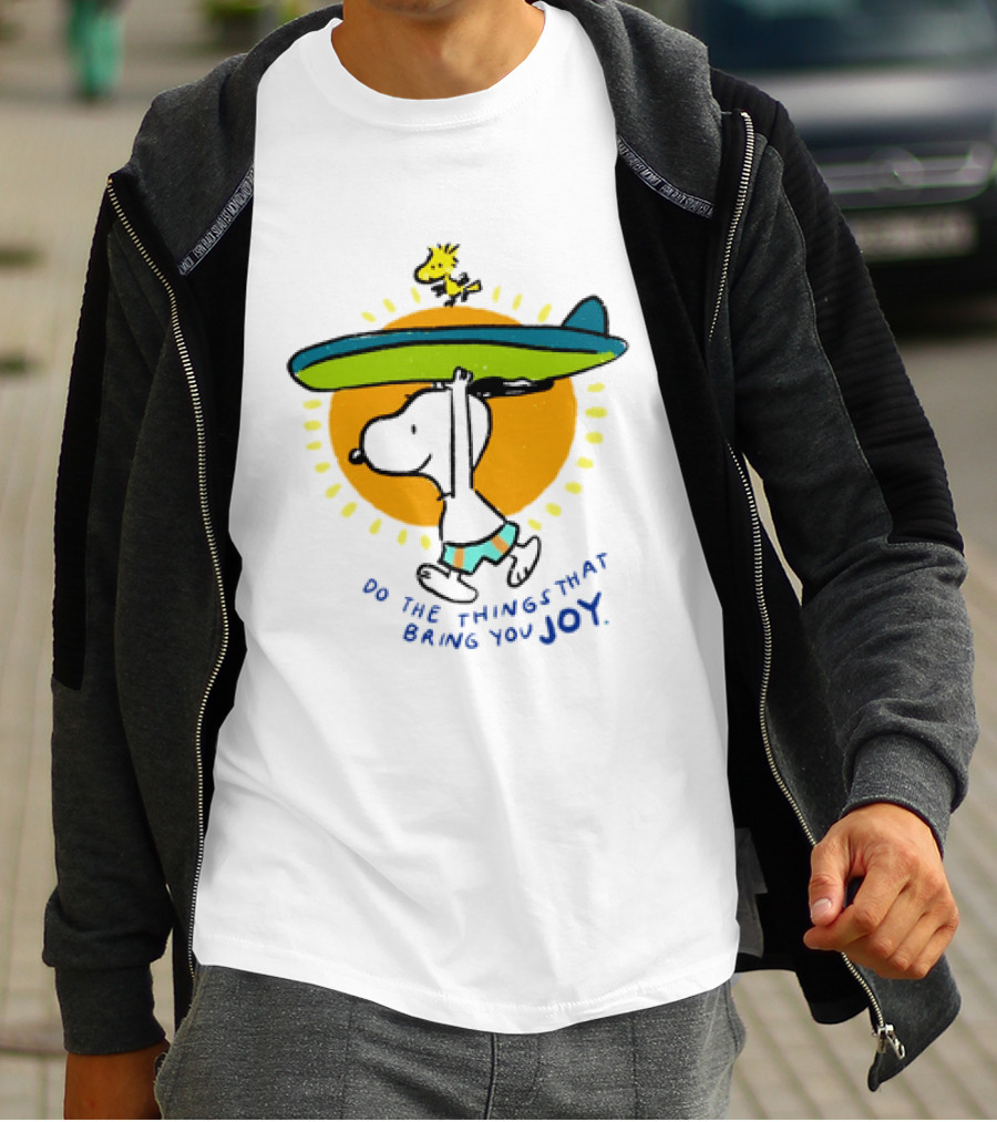 Snoopy And Woodstock Surfing Do The Things That Bring You Joy T-Shirt