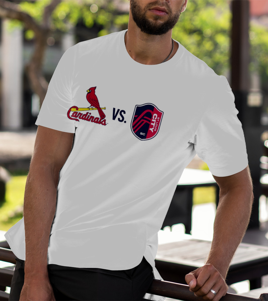 St Louis Cardinals Vs St Louis City SC Matchup T-Shirt