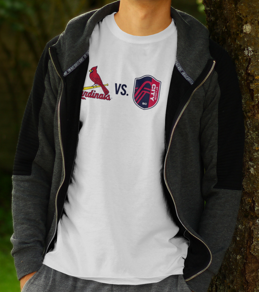 St Louis Cardinals Vs St Louis City SC Matchup T-Shirt