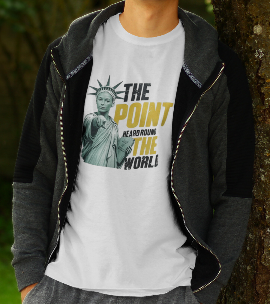 The Point Heard Round The World Statue Of Liberty Sophie Cunningham Indiana Fever T-Shirt