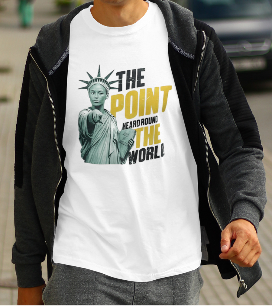 The Point Heard Round The World Statue Of Liberty Sophie Cunningham Indiana Fever T-Shirt