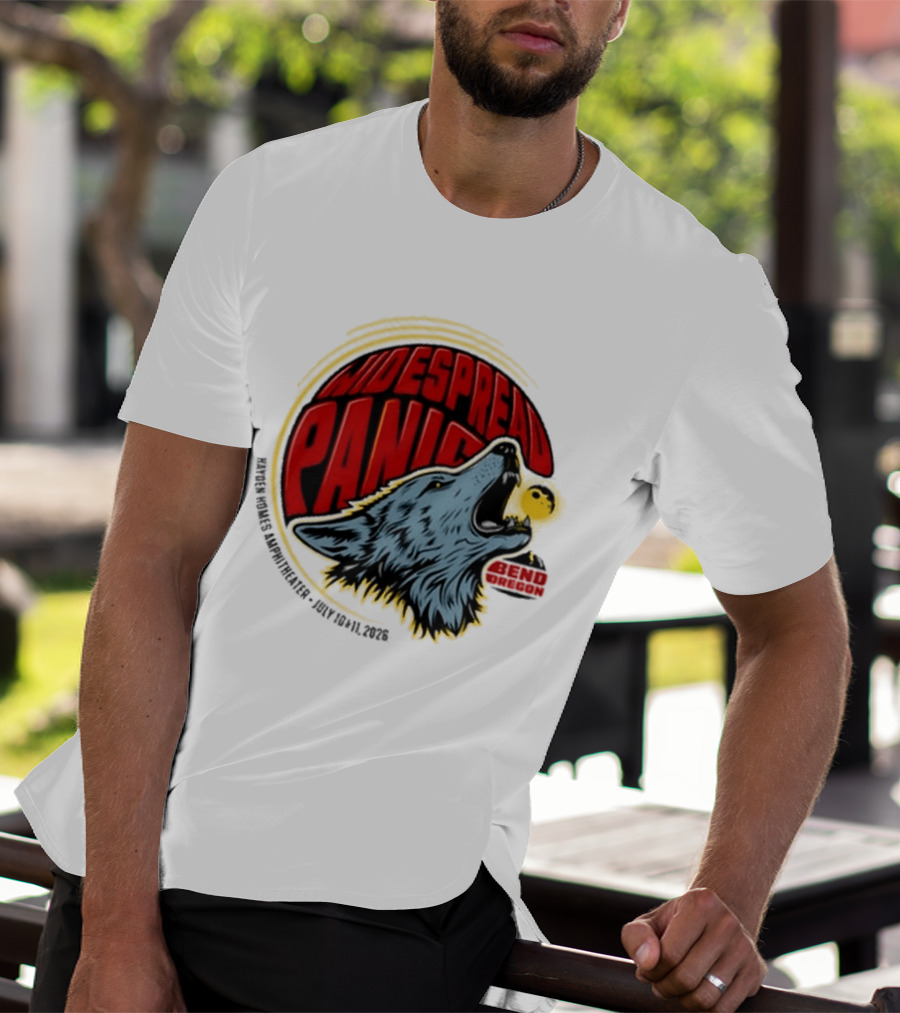 Widespread Panic Bend OR July 10 11 2026 Tour Wolf Image T-Shirt