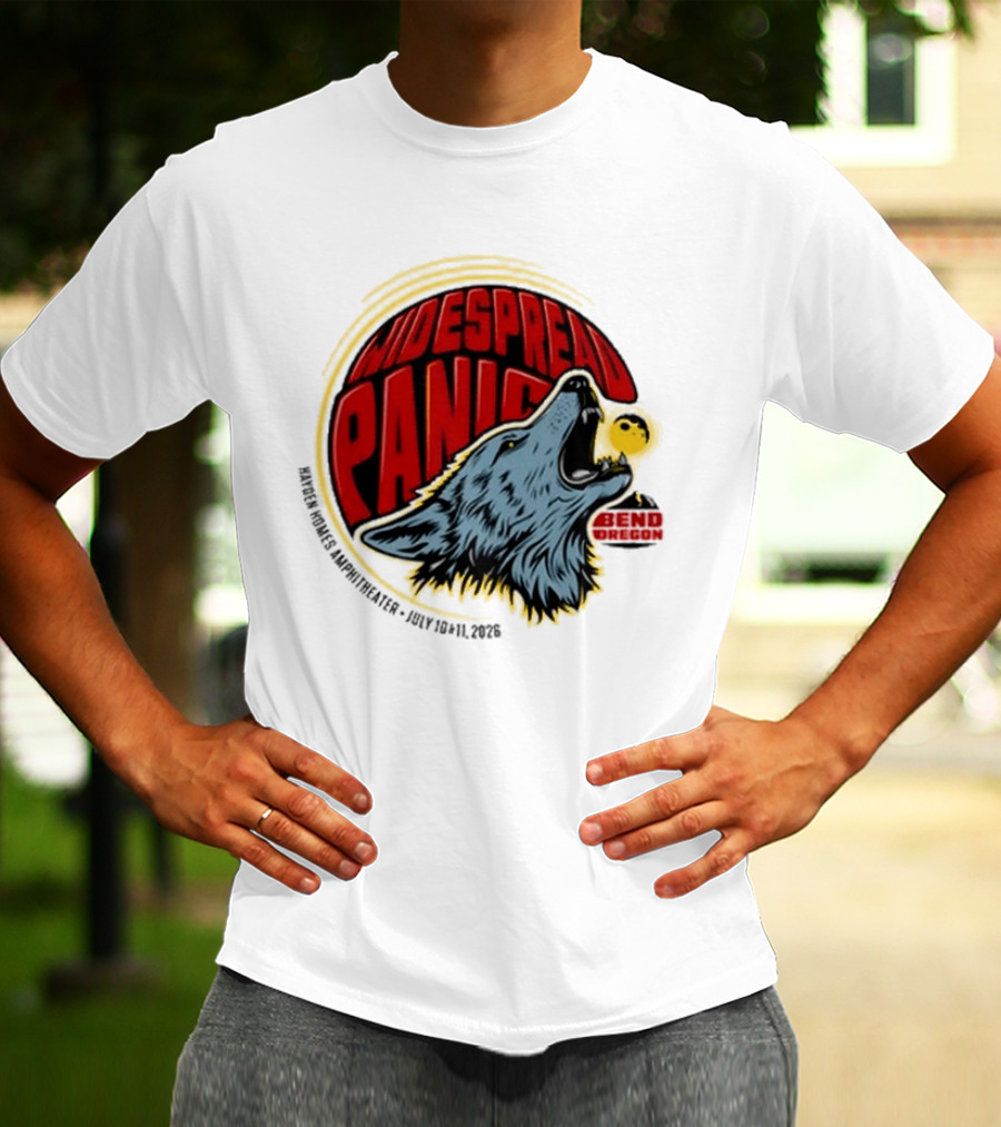 Widespread Panic Bend OR July 10 11 2026 Tour Wolf Image T-Shirt